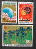 JAPON 1970 - EXPO-70 FLORES -FLEURS - YVERT 972/974 - Nuevos