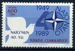 1989 TURKEY 40TH ANNIVERSARY OF NATO MNH ** - NATO