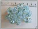 1 Perle En Quartz Craquelé Bleuté Environ 16x12mm - Perle