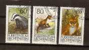 Liechtenstein 1993 Yvertnr. 1007-09 (°) Used Faune Cote 4,25 Euro - Gebraucht