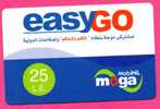 Egypte(prepaid) Mobinil   25 LE  Easygo -Bleue-blanche.  - Carton Mince/ Exp.no Date - Egypt