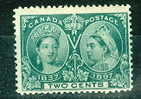 1897 2 Cent  Queen Victoria Diamond Jubilee  #52 MH 95% Original Gum - Neufs