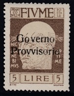 Italy - FIUME - Sassone N.162 -  Cat. 400 Euro - MNH ** - Gomma Integra  SUPER RARO - Fiume