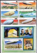 Fahrt über Bodensee 1976 Obervolta 625/0+Block 42 O 6€ 75 Jahre Zeppelin Hoja Bloc Ss Airmail Sheet Bf Haute-Volta - Zeppeline