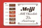Japan Japon  Telefonkarte Télécarte Phonecard Telefoonkaart  -  Meiji  Milk Chocolate - Levensmiddelen