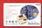 Japan Japon  Telefonkarte Télécarte Phonecard Telefoonkaart  -  Meiji  Meltykiss Chocolate - Lebensmittel