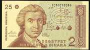 25 Dinara   "CROATIE"  1991     UNC    Bc 25 - Kroatien