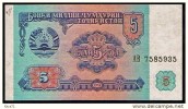 5 Rubles "TADJIKISTAN"       UNC   Ro 62 - Tagikistan