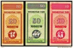 Lot De 3 Billets 10-20-50 Mongo    "MONGOLIE"       UNC  Ro 31 - Mongolië