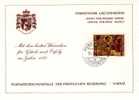 Liechtenstein Glückwunschkarte / Christmas Card 1969 - Prince Franz Josef II - Princess Gina - Interi Postali