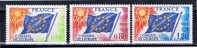 F EU  Frankreich Europarat 1975 Mi 16-18** Europafahne - Neufs