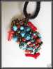 Collier Baroque Perles Corail Turquoise 45x55mm- 45cms - Etnica