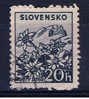 SK+ Slowakei 1940 Mi 73 Edelweiß - Used Stamps