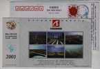 Bridge,urban Track Rail,airport,Shanghai F1 Racing Track,CN01 China Railway 4th Engineering Bureau Ad Pre-stamped Card - Cars