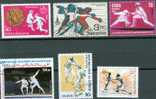 ESCRIME: Lot N°5 De 6 Timbres Roumanie - Tchecoslovaquie - Congo - Cuba - Algérie - Mauritanie - Fencing