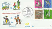 TRAINS   FDC 1969 ALLEMAGNE VENDEUR D OISEAU - Postkoetsen