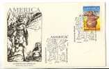 URUGUAY FDC COVER COLUMBUS AMERICA UPAEP ARCHAEOLOGY BIRD - American Indians