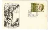 URUGUAY FDC COVER AMERICA UPAEP MAP VESPUCIO - Indiani D'America