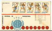 URUGUAY FDC COVER BASKETBALL WORLD CHAMPIONSHIP SPORT - Baloncesto