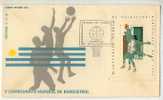 URUGUAY FDC COVER BASKETBALL CHAMPIONSHIP - Pallacanestro