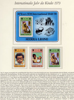 UNICEF-Kindertag 1979 Leone 578/0+ Block 1 ** 11€ Mutter Mit Kind Bloque Mother S/s Hoja Sheet Childrens M/s Bloc Bf UNO - Zambie (1965-...)