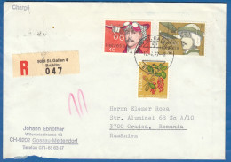 Schweiz; 1977 R-Brief St. Gallen Brühltor; Registered Cover; Charge Mi. 1090; 1902 Und 1112 - Lettres & Documents