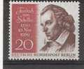 Allemagne, BERLIN , Yvert N° 169  ," Schiller " , Neuf ** ,TB - Unused Stamps