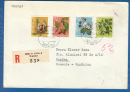 Schweiz; 1973 R-Brief St. Gallen Brühltor; Registered Cover; Charge; Mi. 1013/6; Pro Juventute - Briefe U. Dokumente