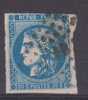 Lot N°7470   N°46Ba Bleu Foncé, Type III, Report 2, Oblit Losange IB, Coté 65€ - 1870 Emission De Bordeaux