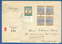 Schweiz; 1971 R-Brief St. Gallen Neudorf; Registered Cover; Charge; Mi. 854 Und 856; Pro Patria - Covers & Documents