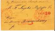 USA006a/  PREUSSEN - Fayette City 1851m Prussian Closed Mail, Via Aachen  Nach Braunschweig Via Bremen - Cartas & Documentos