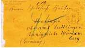 USA014a  1863, / Detroit Mich. AM Paket 23 Cents (St. Lawrence Route) N. Württemberg - …-1845 Voorfilatelie