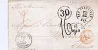 USA024/San Francisco 1866 Prepaid To France - …-1845 Voorfilatelie
