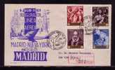 ESPAÑA - SPAIN - 1961 PRIMER VUELO MADRID SOBRE CERTIFICADO - MADRID A NUEVA  YORK  En DC-8 - Al Dorso Recepción - Briefe U. Dokumente
