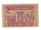 VIGNETTE FOIRE EXPO POITIERS 1927 - Andere & Zonder Classificatie