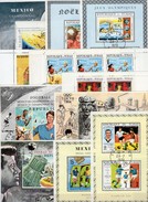 Topic Lot 12 Blocks Tschad Block Out 1970-1972 O 120€ Hoja Olympic Ms Art Ss Space Blocs Soccer Sheetlets Bf Africa - Zomer 1968: Mexico-City