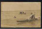 Early Photographic Postcard Showing Man & Woman On Pedalo France Germany Or Austria?  - Ref 302 - Rowing