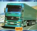 CAMIONS : Fiche éditions Atlas MERCEDES-BENZ 1857 ACTROS MEGASPACE (recto: Photo, Verso: Notes Techniques) - Vrachtwagens