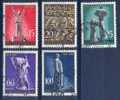 YU 1961-952-6 MONUMENTS, YUGOSLAVIA, 5v, Used - Gebraucht