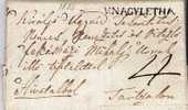 Ung001c/ V. Nagyletha 1835, Einzeiler (klar Lesbar), Mit Wachssiegel - ...-1867 Prephilately