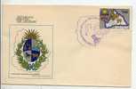 URUGUAY FDC COVER COW CATTLE SUN CORN ORANFE EAGLE FRUIT CERRO LARGO MAP - Kühe