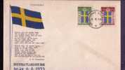 FLAGS - SWEDEN FDC 1955 FLAGS COVER - Sobres