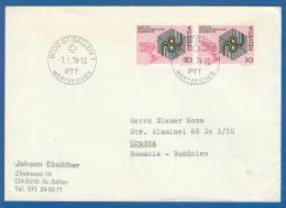 Schweiz; 1974 Brief St. Gallen; Mi. 1001 - Briefe U. Dokumente