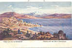 Aquarelle Tibère Et Le Lac De Genezareth, Tiberias With The Lake Of Gennesaret, Perlberg, Ca 1905 - Palestine