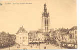 Kortrijk, Courtrai, Grand Place Et Eglise Saint-Martin, Geanimeerd, Animée 1927 - Kortrijk