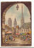 CPSM De Rouen (Seine Maritime 76) Illustrée Par Barday: La Place Haute Vieille Tour - Barday