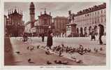 Bella Fotocartolina Torino, Piazza San Carlo Anni ´30, Dama In Berretto Bianco, Bicicletta - Lugares Y Plazas