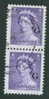 1953 4 Cent Queen Elizabeth II Karsh Horizontal Pair Overprinted G  #O36 - Sobrecargados