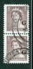 1953 1 Cent Queen Elizabeth II Karsh Vertical Pair  Overprinted G  #O33 - Aufdrucksausgaben