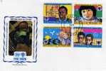 UNICEF 1979 Tschad 856/9+Block 76 Auf 2xFDC 20€ Kindertag Kinder-Gesichter Junge Mit Bleistift Boy Sheet Bf Tchad/Africa - UNICEF